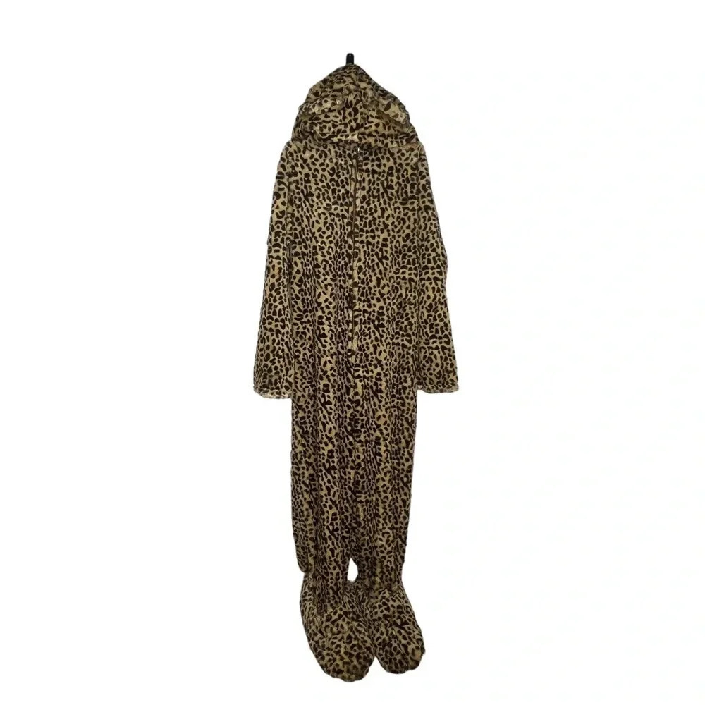 Princess Paradise girls cheetah zip up sleeper hooded Halloween costume sz XL